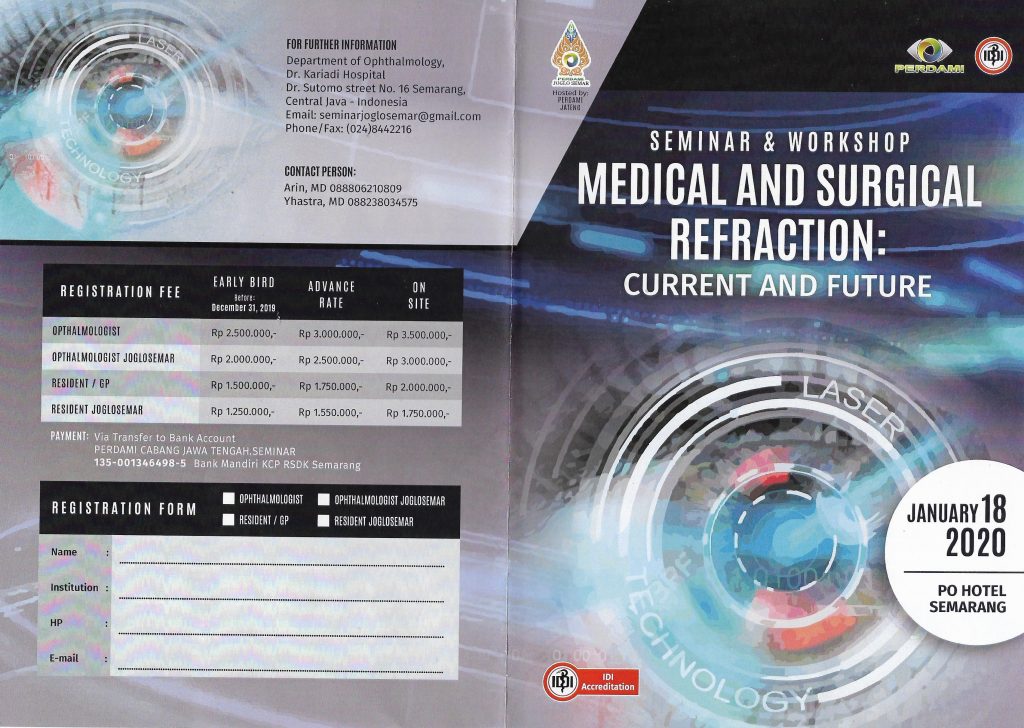 Seminar & Workshop Medical and Surgical Refraction : Current and Future 2